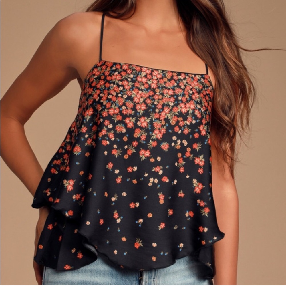 Floral printed tunic top